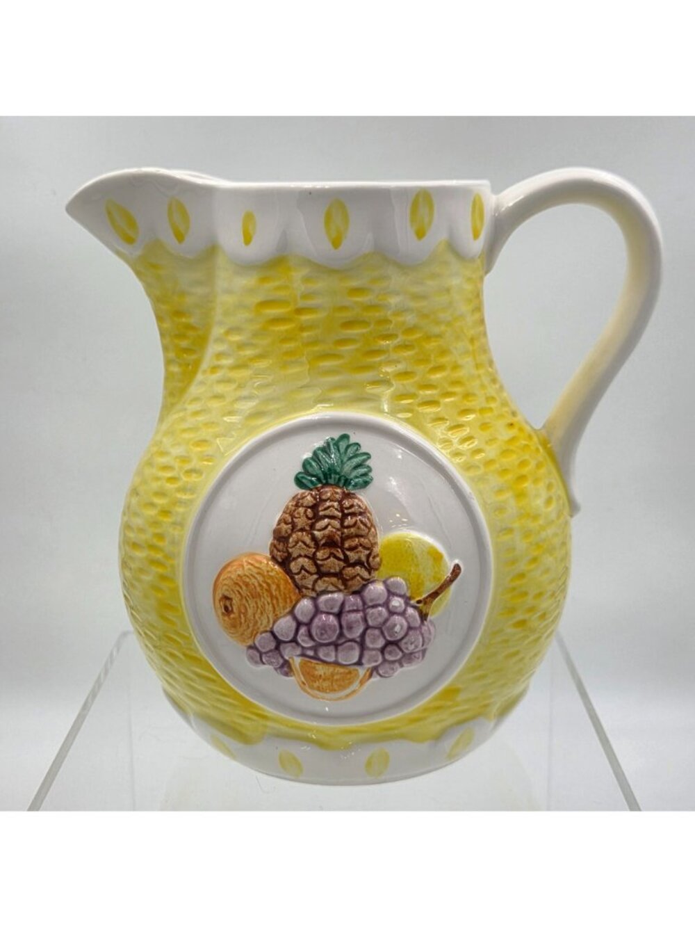 Market Basket Hand Painted Fruit and Vegetable Pitcher Cup Sugar Shaker Set - Picture 2 of 16